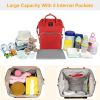 Mummy Diaper Bag Backpack Water-Resistant Large Capacity Travel Nappy Backpack Baby Nursing Handbag for Mom Dad Baby Care