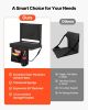 VEVOR Stadium Seat, Folding Bleacher Seat with Back Support and Thick Cushion, Padded Stadium Seats for Bleacher Includes Shoulder Strap, Hooks
