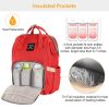 Mummy Diaper Bag Backpack Water-Resistant Large Capacity Travel Nappy Backpack Baby Nursing Handbag for Mom Dad Baby Care