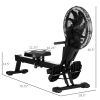 Air Rowing Machine, Foldable Rower with LCD Digital Monitor & Steel Frame for Home Gym Use