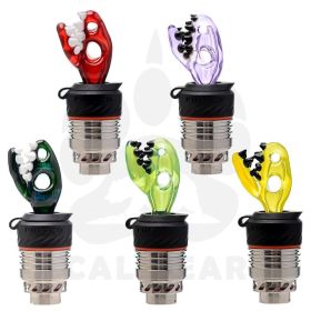 US COLOR SHARK HEAD PUFFCO 3D XL GLASS CAP (Color: Red)